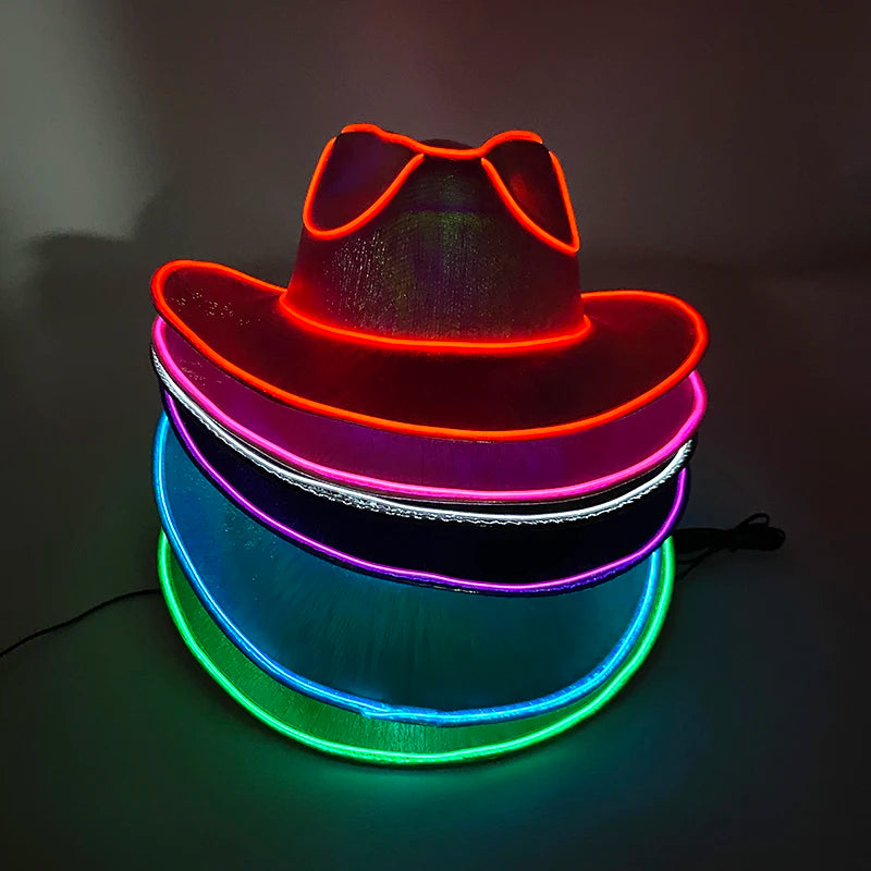 LED Light Up Rave Cowboy Hat