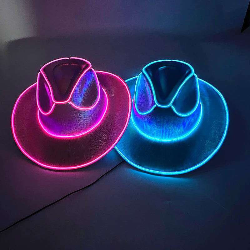 LED Light Up Rave Cowboy Hat