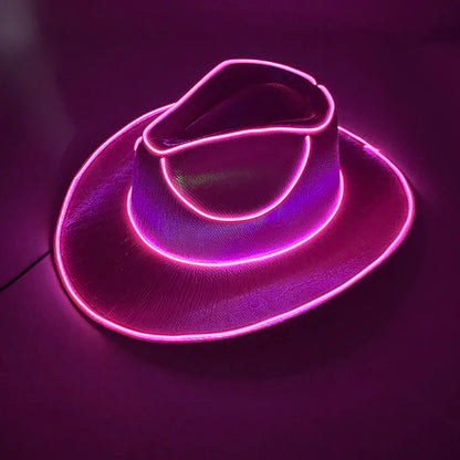 LED Light Up Rave Cowboy Hat